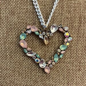Elegant Heart-Shaped Multicolor Necklace